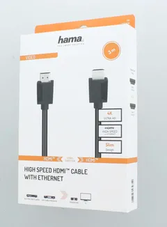 Hama High-Speed HDMI™ Cable, 4K, uros - uros, Ethernet, 3,0 m - 5