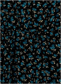 House naisten kangasmekko 218H042303 - blue small flower - 3