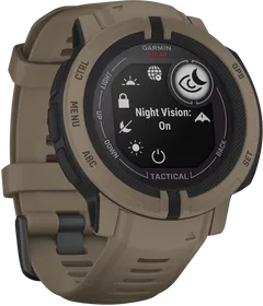 Garmin Instinct 2 solar taktinen versio multisport GPS kello, ruskea - 6