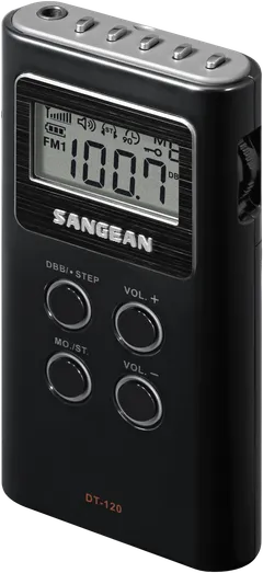 Sangean taskuradio DT-120 musta - 1