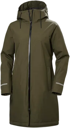 Helly Hansen naisten pitkä kevytvanutakki Aspire Rain 53517 - Utility Green - 1