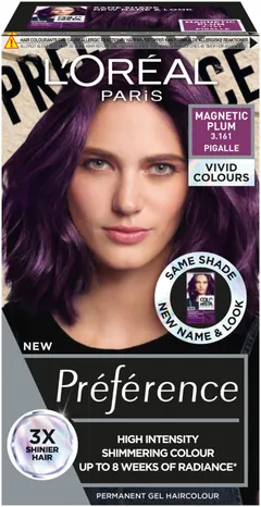 L'Oréal Paris Préférence Vivid Colours Magnetic Plum intensiivinen kestoväri 1kpl - 2