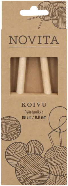 Novita Pyöröpuikko koivu 80cm - 8mm - 1