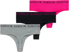 Danskin naisten string-alushousut YL001-93430 3-pack - Multicolor - 2