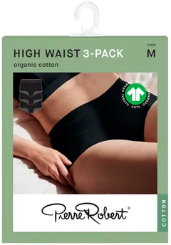 Pierre Robert naisten high waist alushousut 3-pack HU42 - BLACK - 2