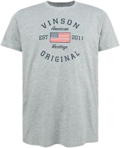 Vinson miesten T-paita Kaleb 104484 - Grey melange - 1