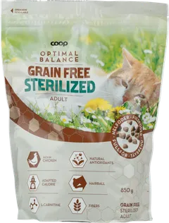 Coop steriloidun kissan kuivaruoka viljaton 850g - 1