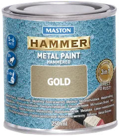 Maston metallimaali Hammer Vasaralakka kulta 250 ml - 1