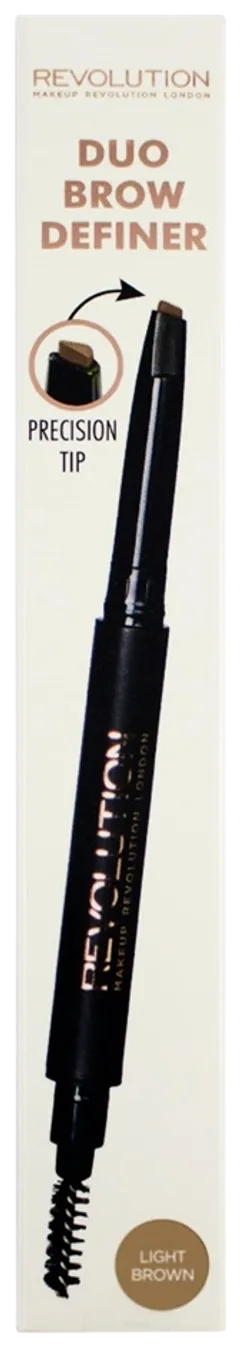 Makeup Revolution Duo Brow Pencil Light Brown kulmakynä - 2