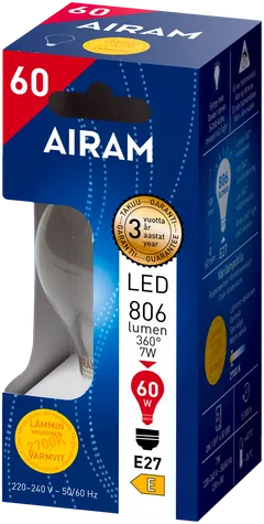 Airam LED 7W vakiolamppu filamentti E27 806lm 2700K - 2