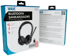 Wave Bluetooth Handsfree Sankakuulokkeet, Musta - 4