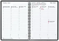 TimeSystem Vuosikalenteri Memory A5 2025 musta - 2