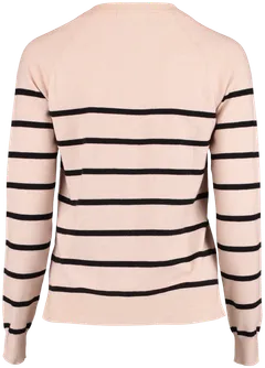 Hailys naisten raidallinen neule Lika - beige/black stripe - 3