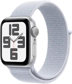 Apple Watch SE GPS 40mm hopeinen alumiinikotelo, blue cloud Sport Loop ranneke - MXEE3QN/A - 2