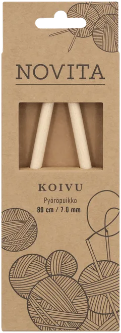 Novita Pyöröpuikko koivu 80cm - 7mm - 1