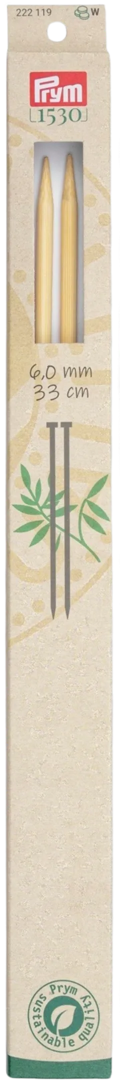 Prym neulepuikko 6,0 33cm bambu - 1