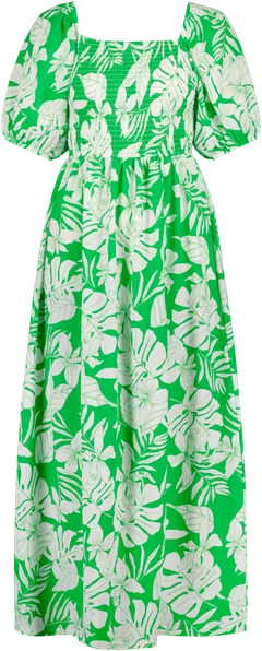 iJeans naisten pitkä mekko 218IJ21744 - Kelly green aop - 1