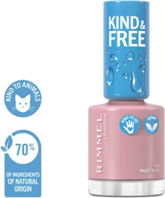 Rimmel Kind & Free Clean Nail Polish 8ml, 154 Milky Bare kynsilakka - 3