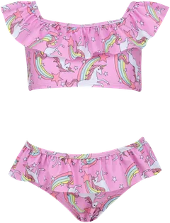 House lasten bikinisetti 235H032405 - light pink unicorn - 1