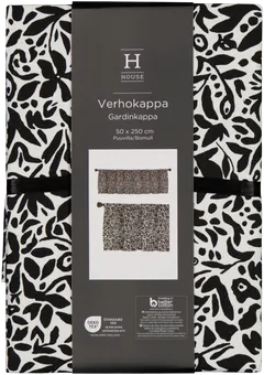 House verhokappa Takapiha 250 x 50 cm mustavalkoinen PatternLab - 2
