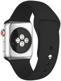 Wave Silikoniranneke, Apple Watch 38mm / Apple Watch 40mm / Apple Watch 41mm, Musta - 3