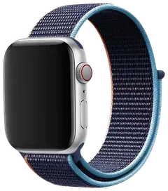 Wave Nailonranneke, Apple Watch 42mm / Apple Watch 44mm / Apple Watch 45mm, Tummansininen - 3