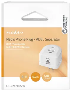 Nedis Puhelinpistoke ADSL RJ11 - 4