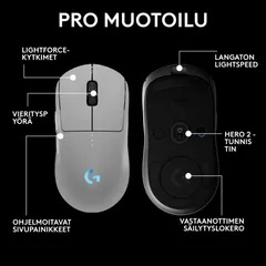 Logitech Pro 2 lightspeed pelihiiri valkoinen - 9