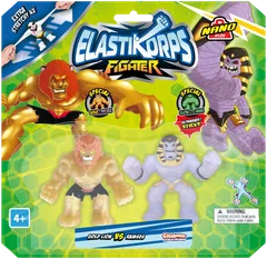 Elastikorps Nano Fighters -kamppailufiguurit 2 kpl - 3