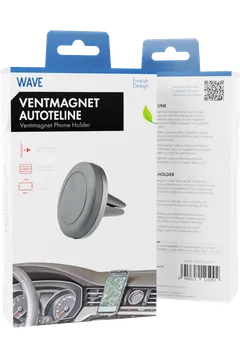 Wave Ventmagnet Autoteline, Musta - 5