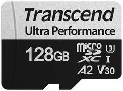 Transcend 340S 128GB U3 microSDXC muistikortti (R160 W90 MB/s) - 1