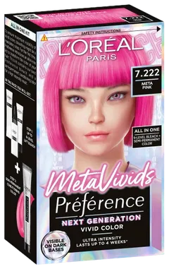 L'Oréal Paris Préférence Metavivids Pink 7.222 vaalennus ja sävyte  1kpl - 1