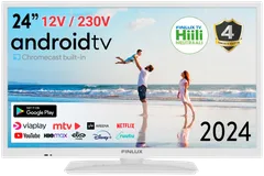 Finlux 24" HD Ready Android Smart TV 12V sekä 230V käyttöjännitteellä 24M7.1WCI-12 valkoinen - 1