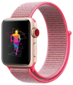 Wave Nailonranneke, Apple Watch 38mm / Apple Watch 40mm / Apple Watch 41mm, Pinkki - 3