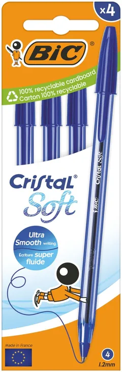 Bic kuulakynä Cristal Soft sinisellä musteella 4 kpl - 1