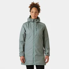 Helly Hansen naisten pitkä kevytvanutakki Long Belfast Winter 62395 - Grey Cactus - 3