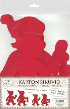 J.K. Primeco Kartonkikuvio Tonttulajitelma 8kpl - 1