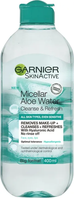 Garnier SkinActive Micellar Aloe Water Cleanse & Refresh puhdistusvesi 400ml - 1