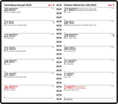 Pöytäkalenteri Viikkopäivyri/Veckodatumvisare 14 Eko, musta - 2
