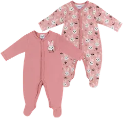 Ciraf vauvojen pyjama 250b244121 2-pack - bunny aop / bridal rose - 1