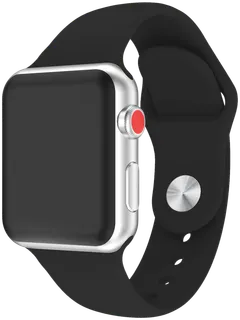 Wave Silikoniranneke, Apple Watch 42mm / Apple Watch 44mm / Apple Watch 45mm, Musta - 2
