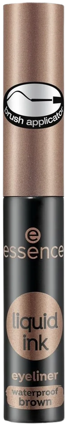 essence liquid ink eyeliner waterproof brown vedenkestävä nestemäinen rajausväri ruskea 3 ml - 2