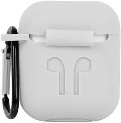 Wave Silikonikuori, Apple AirPods (1. ja 2. sukupolvi), Vaaleanharmaa - 5