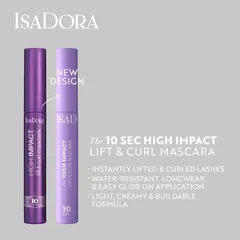 IsaDora High Impact Lift & Curl Mascara Black 9 ml - BLACK - 4