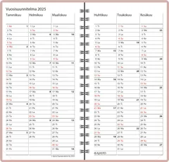 Taskukalenteri Agenda, ruusukulta - 2