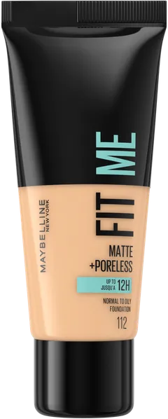 Maybelline New York  Fit Me Matte+Poreless 112 Soft Beige -meikkivoide 30ml - 1