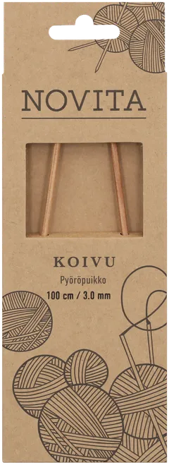 Novita Pyöröpuikko Koivu 100cm - 3mm - 1