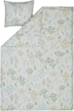 Xtra pussilakanasetti Flowerfield 150x210 cm, vihreä - 1