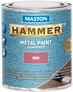 Maston metallimaali Hammer Vasaralakka punainen 750 ml - 1
