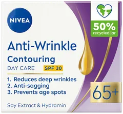 NIVEA 50ml Anti-Wrinkle Contouring Day Cream 65+ -päivävoide - 1